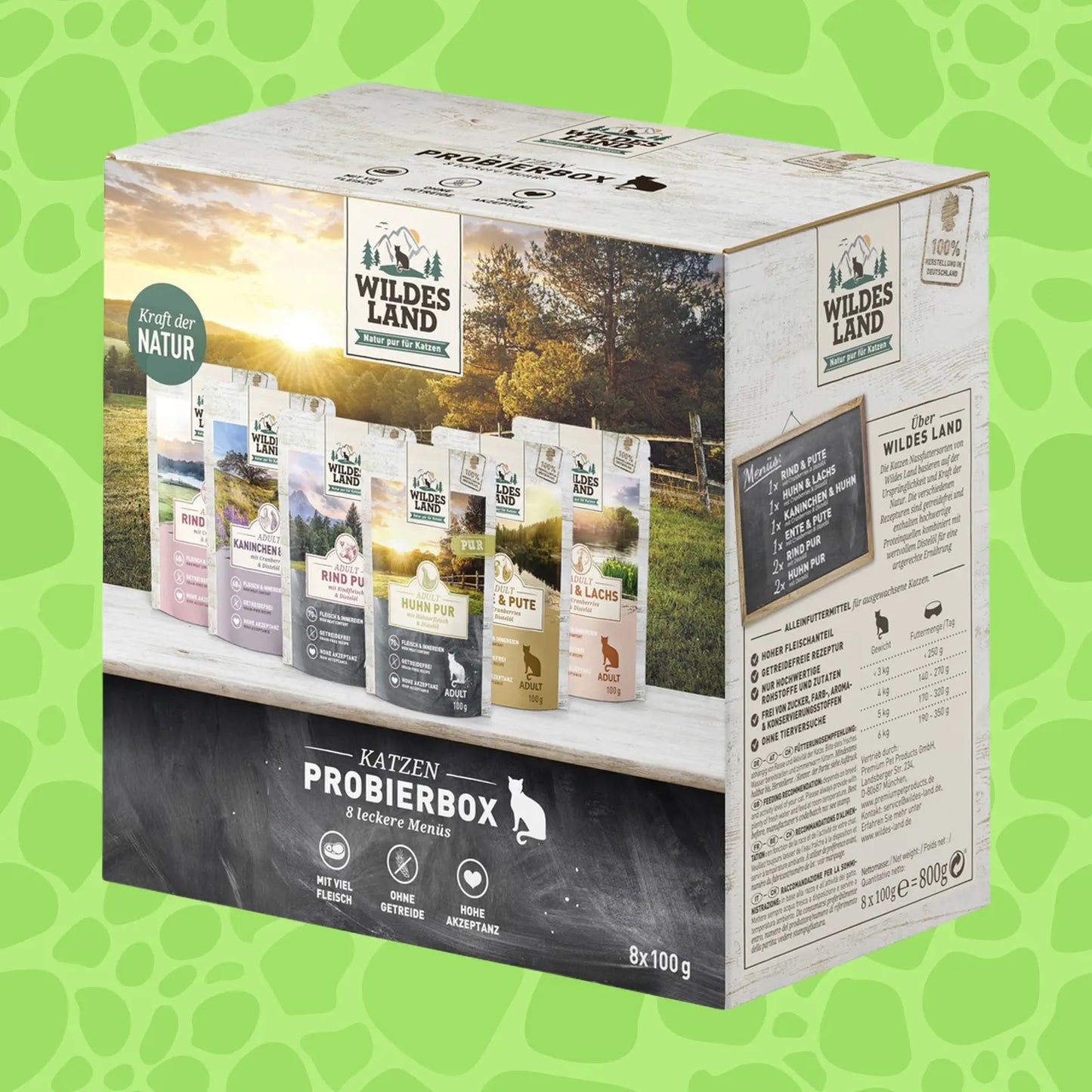Wildes Land BIO Nassfutter 8 x 100g